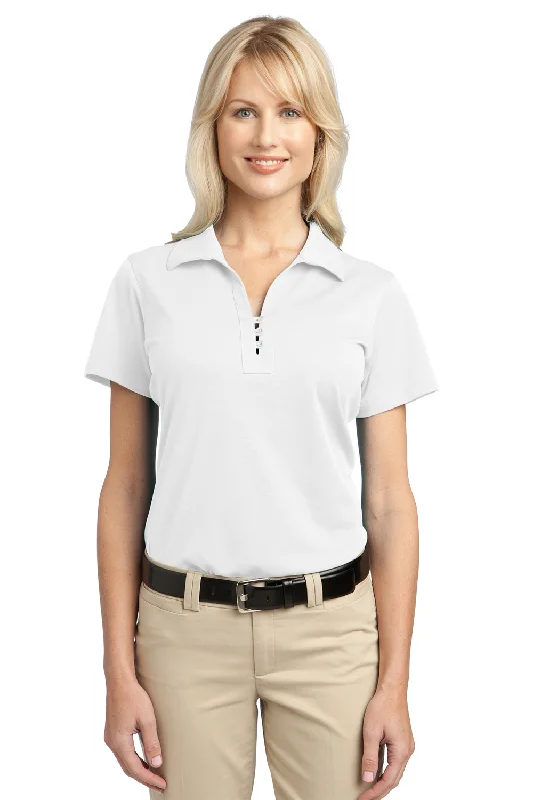 abstract blouses art -Port Authority Womens Tech Moisture Wicking Short Sleeve Polo Shirt - White - Closeout