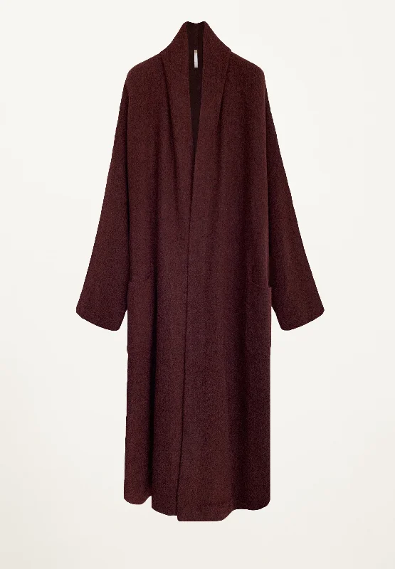 Long knit cardigan black -Carla Coat in Shiraz