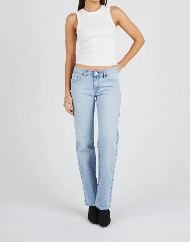 debossed pants -99 Low Straight Jeans In Gina