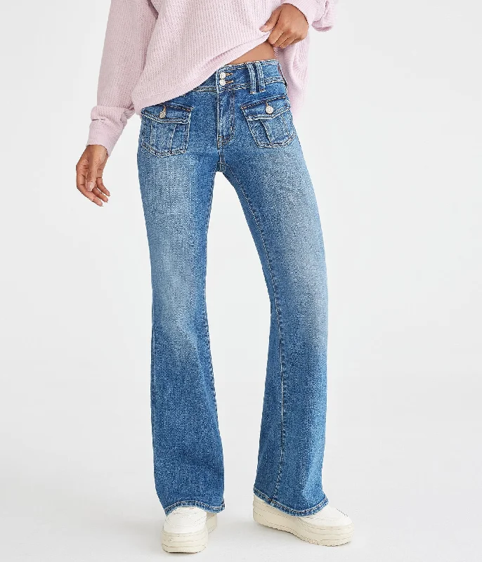 camp pants kids -Aeropostale Flare Low-Rise Jean