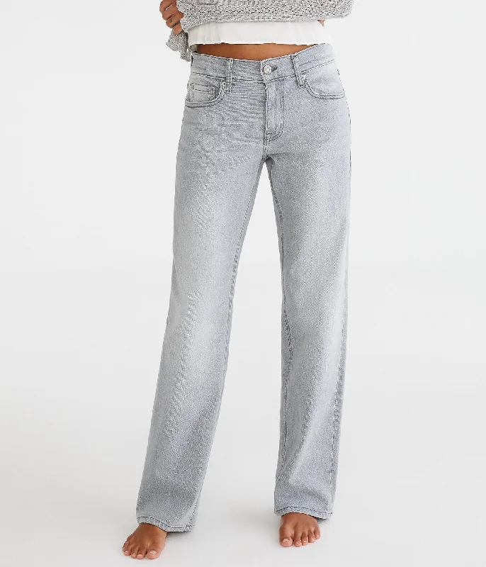 pet photo pants -Aeropostale Low-Rise Baggy Jean