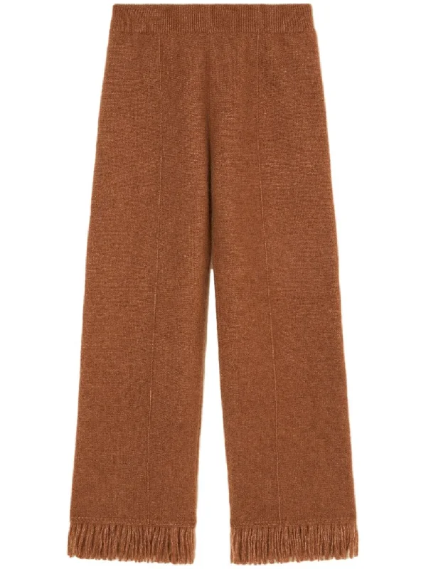 chain stitch pants -Alanui Women's Trousers Camel