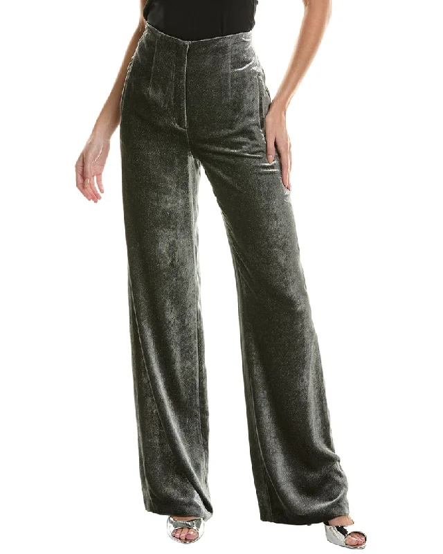 all-over print jeans -Alberta Ferretti Silk-Blend Trouser