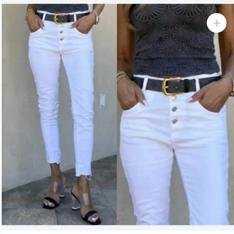 back print jeans -Aviv In White