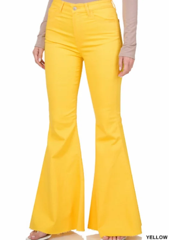 green earth pants -Bell Bottoms Pant In Yellow