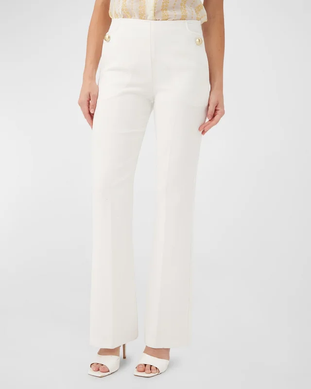 travel pants comfy -Boynton 2 Mid-Rise Flare-Leg Pants