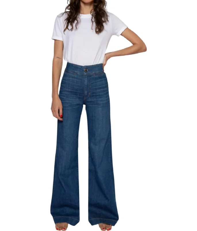 designer pants art -Brighton Wide Leg Jeans In Mercury