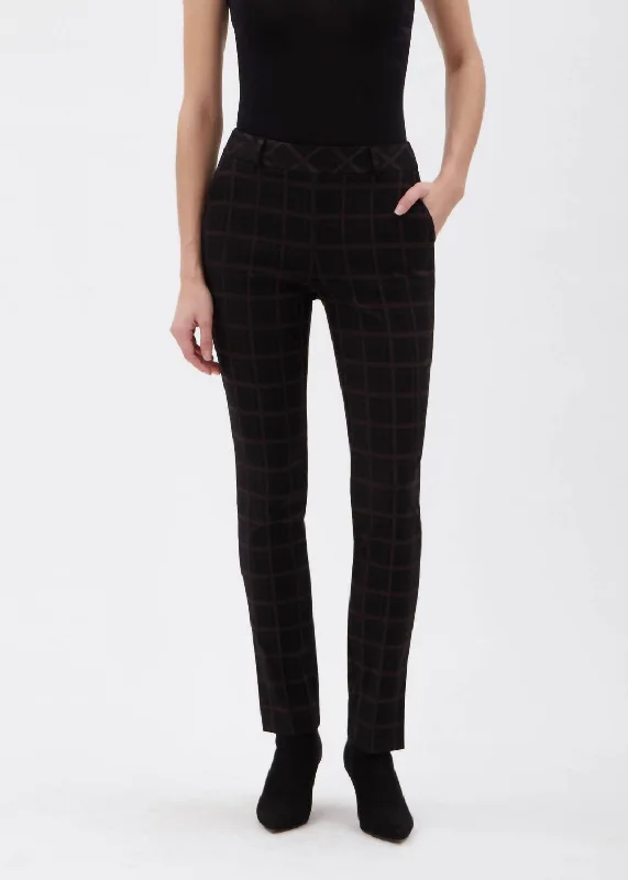 tassel jeans fun -Cardiff Full Length Slim Pant In Black/grey Cardiff Plaid