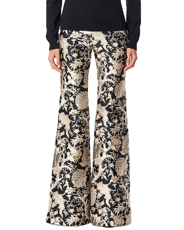 hidden zipper jeans -Carolina Herrera Flare Pant