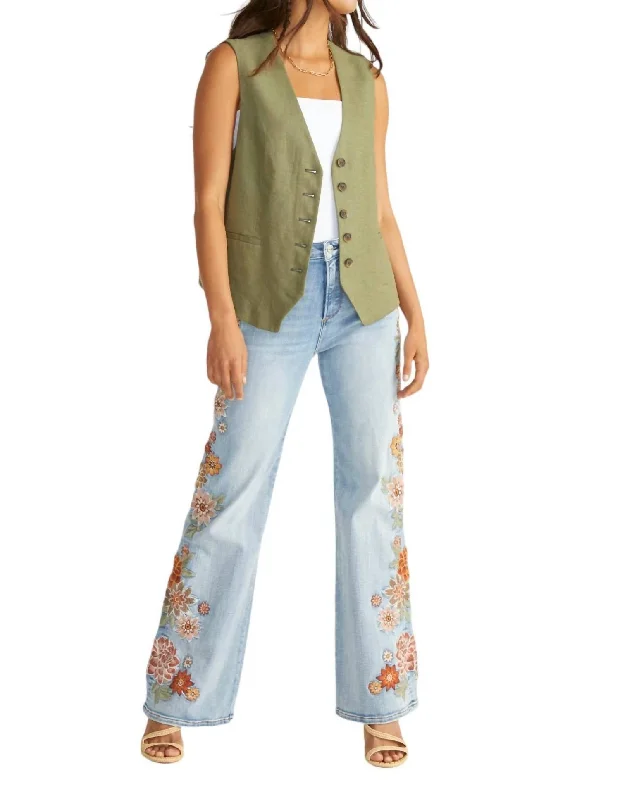 40th birthday jeans -Charlee Wide Leg Jeans In Spring Neptune