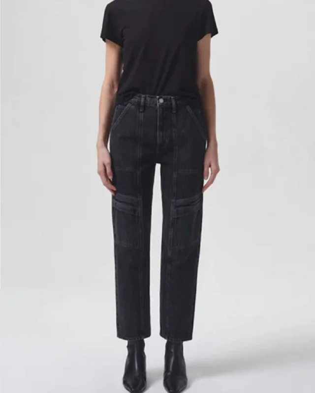 relaxed fit pants -Cooper Cargo Jean In Panther