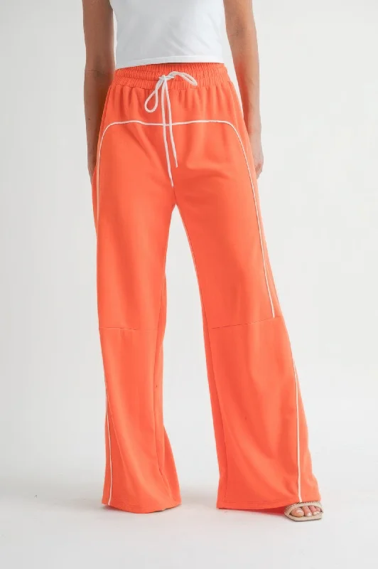 metallic graphic jeans -Drawstring Pants