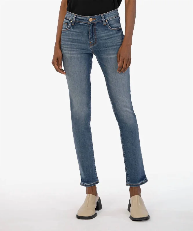 bleach wash pants -Elizabeth High Rise Jeans In Observe