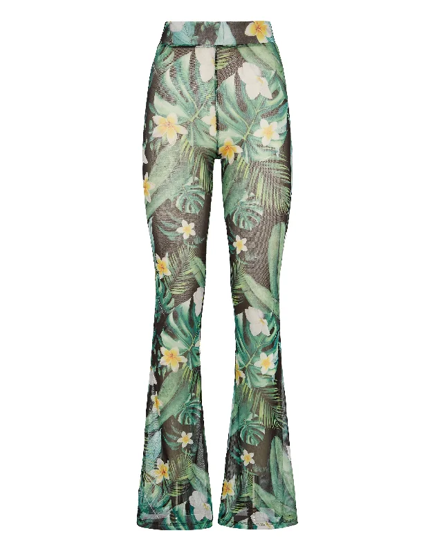 water-resistant pants -Flare Trousers Hawaii