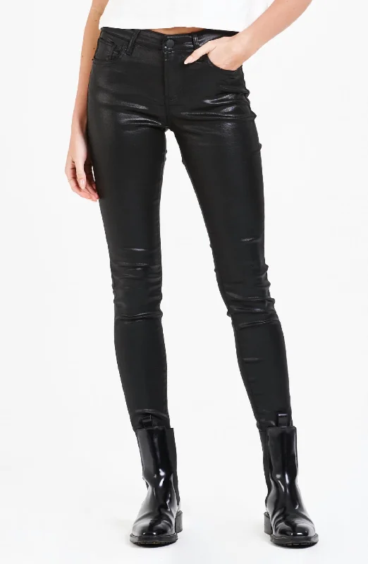 bachelorette pants -Gisele Coated Skinny Jean In Black