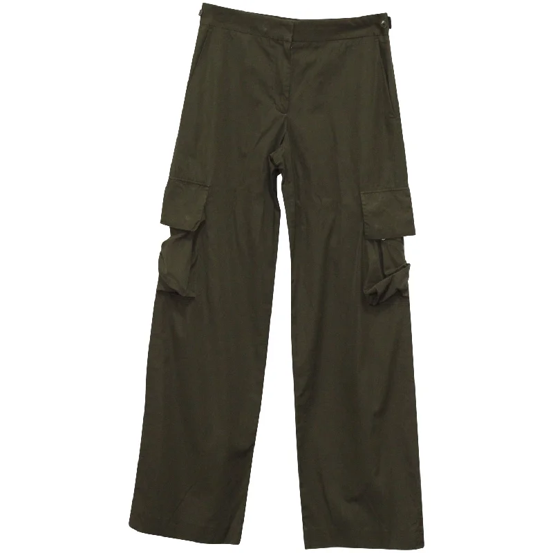 summer camp pants -Helmut Lang Cargo Pants in Khaki Green Cotton