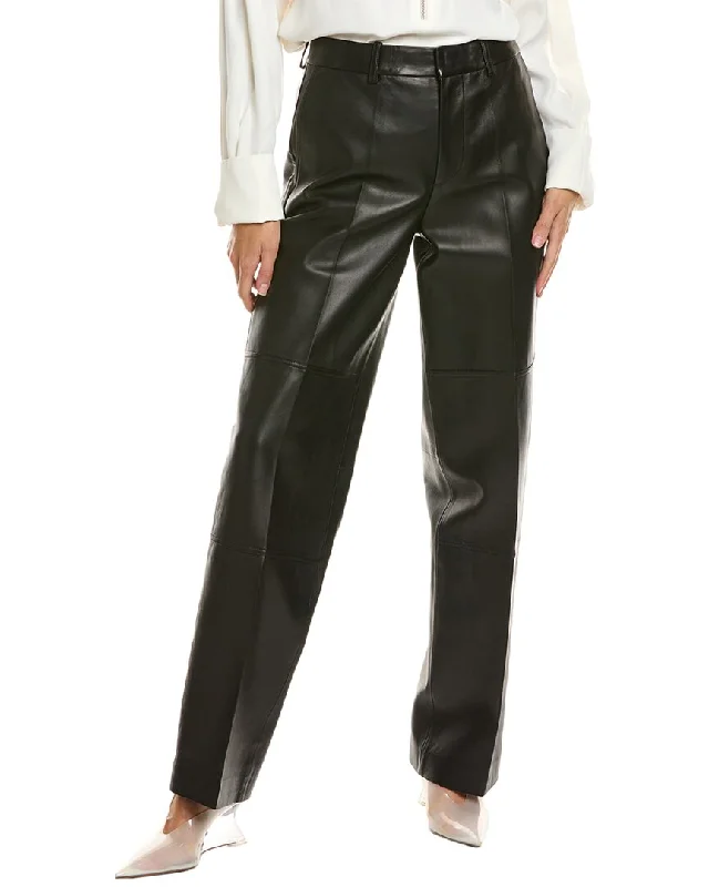 motorcycle pants -Helmut Lang Leather Carpenter Pant