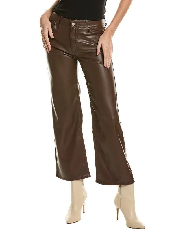 contrast yoke pants -HUDSON Jeans Rosalie Chocolate Wide Leg Jean