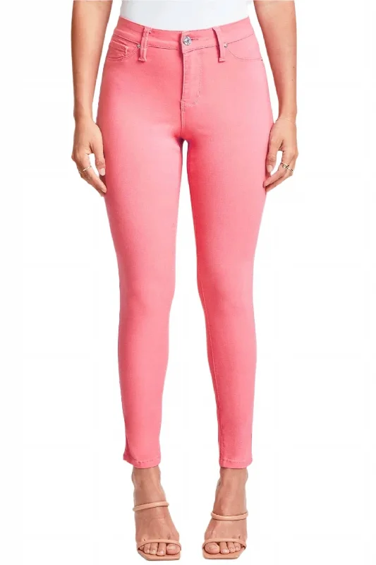 red pants vibrant -Hyperstretch Skinny Jeans In Shell Pink