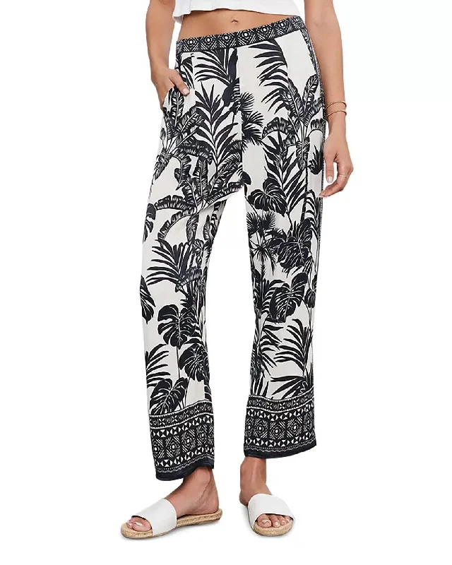 grandpa jeans wise -Iris Printed Pant In Black