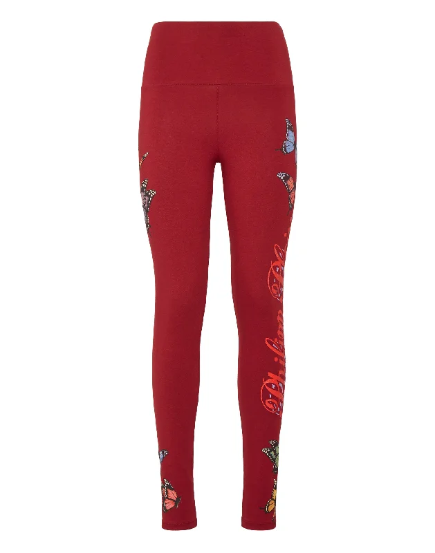 quilted pants warmth -Jogging Leggings "Butterfly"