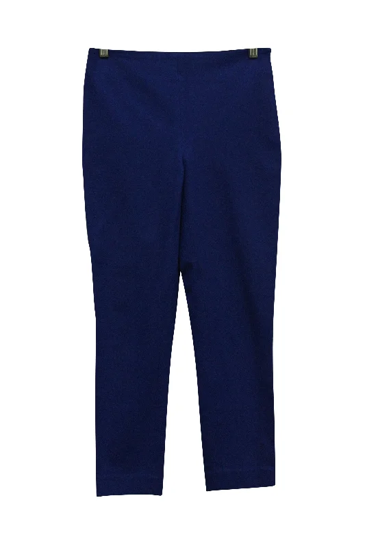 straight-leg pants classic -Joseph Tailored Pants in Blue Viscose