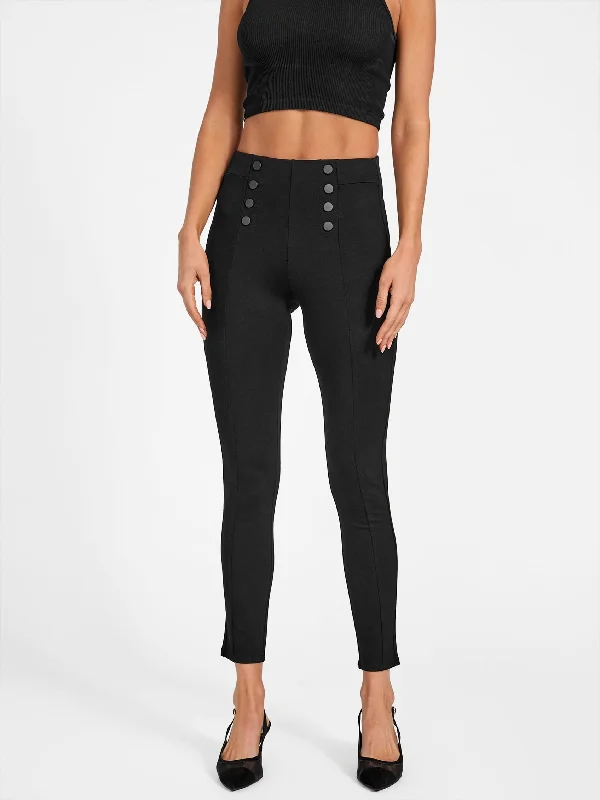 knife pleat jeans -Kenzie Ponte Legging