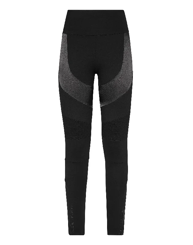 matte finish pants -Leisurewear Biker Leggings  Iconic Plein