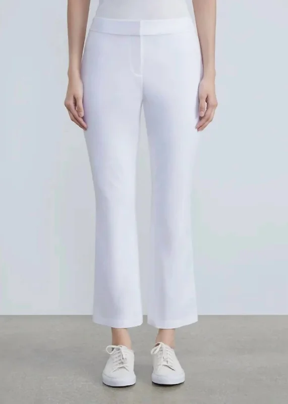 fisherman jeans -Manhattan Skinny Flare Pant In White