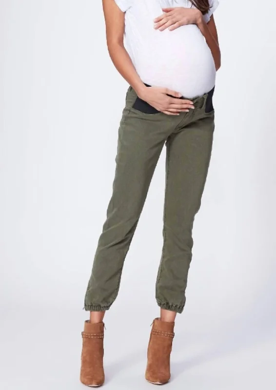 stain-resistant pants -Mayslie Jogger In Ivy