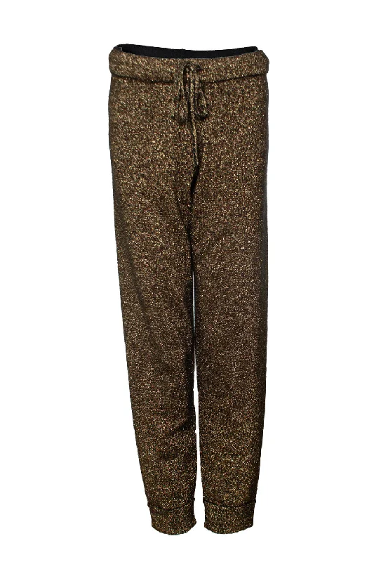 baby shower pants -Metallic lurex jogging trousers