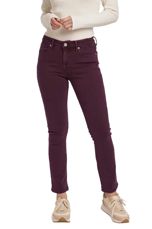 snow pants winter -Mid Rise Blaire Straight Leg Jeans In Morsaki