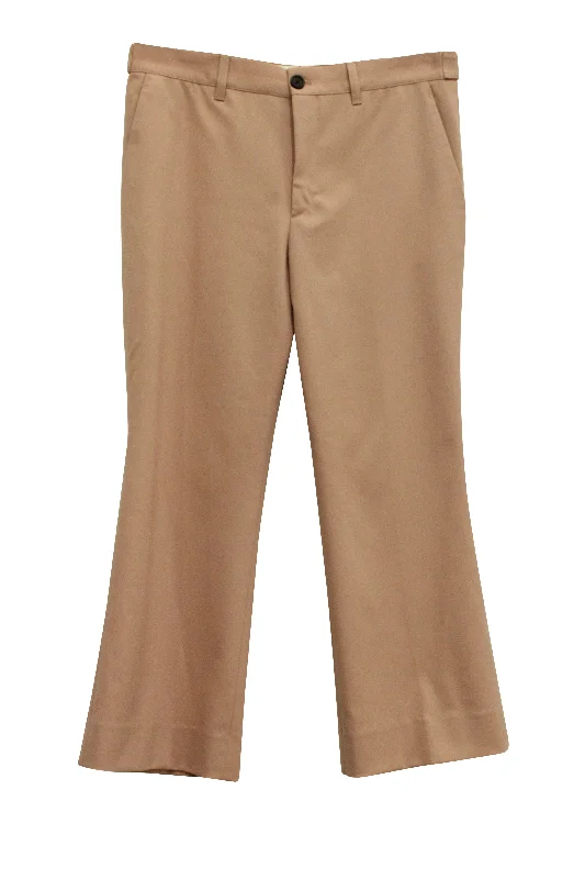 squad jeans group -Miu Miu Flare Pants in Dusty Pink Wool