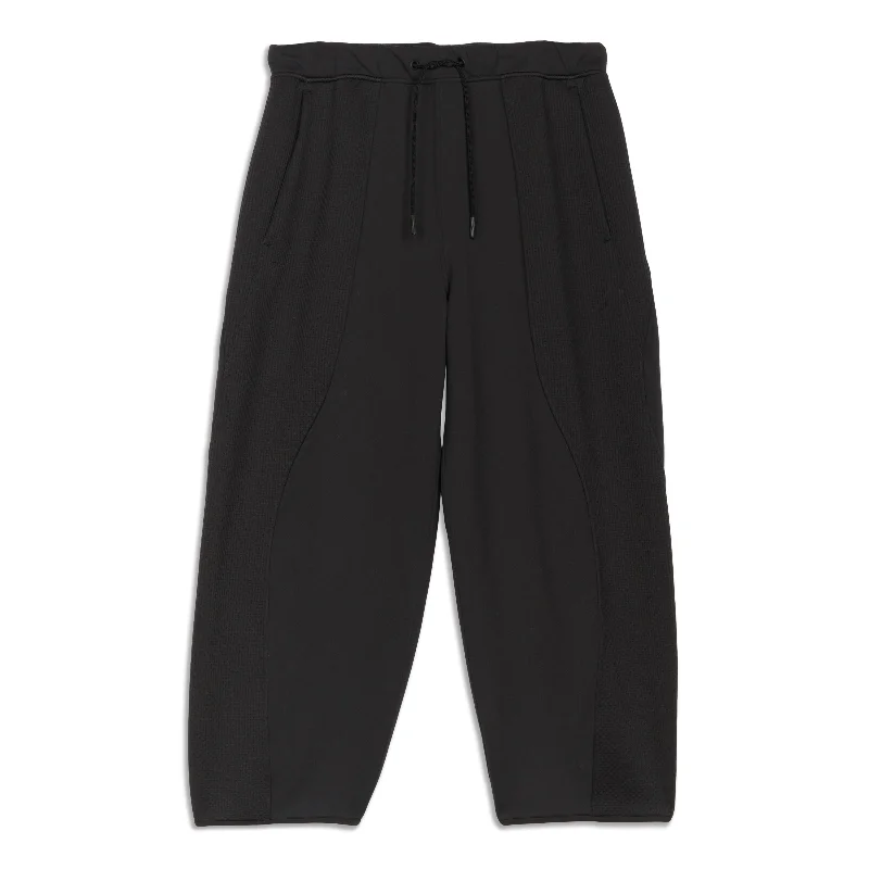 athletic pants men -Mixed Fabric Relaxed-Fit Tapered High-Rise Pant - Resale