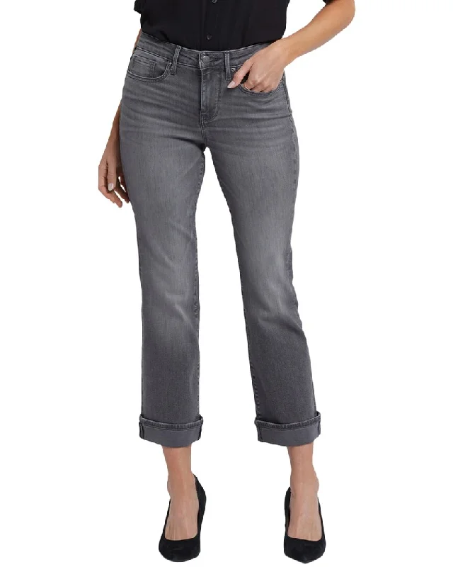 mid-range jeans -NYDJ Barbara Harbor Gray Ankle Crop Jean