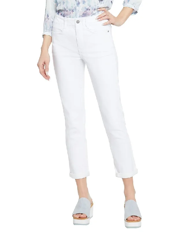 cityscape pants -NYDJ Girlfriend Optic White Girlfriend Jean