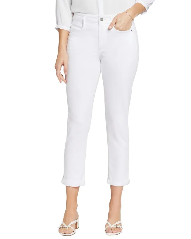 grandpa jeans wise -NYDJ High-Rise Girlfriend Optic White Jean