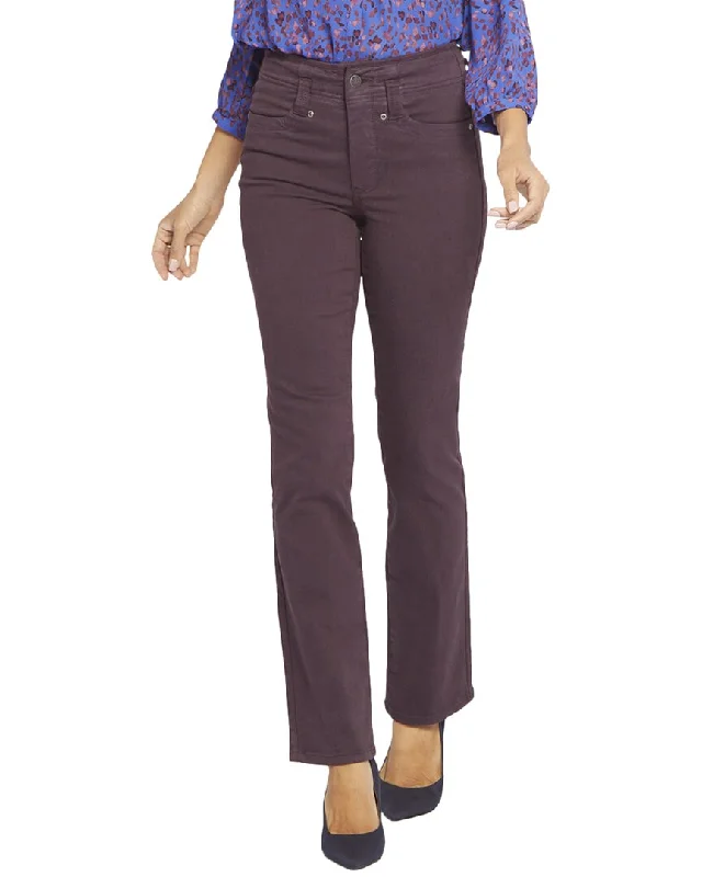 trucker pants bold -NYDJ Petite Marilyn Eggplant Straight Jean