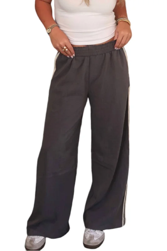 business casual pants -Off Track Bottom Pants In Gray