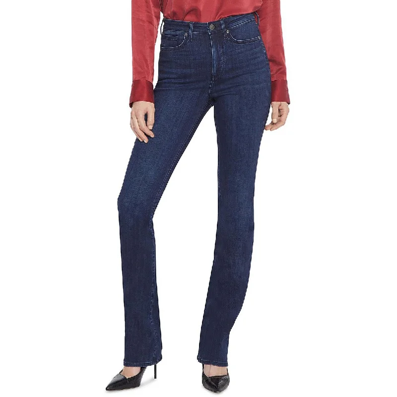 initial pants monogram -Petites Womens Slim High Rise Bootcut Jeans