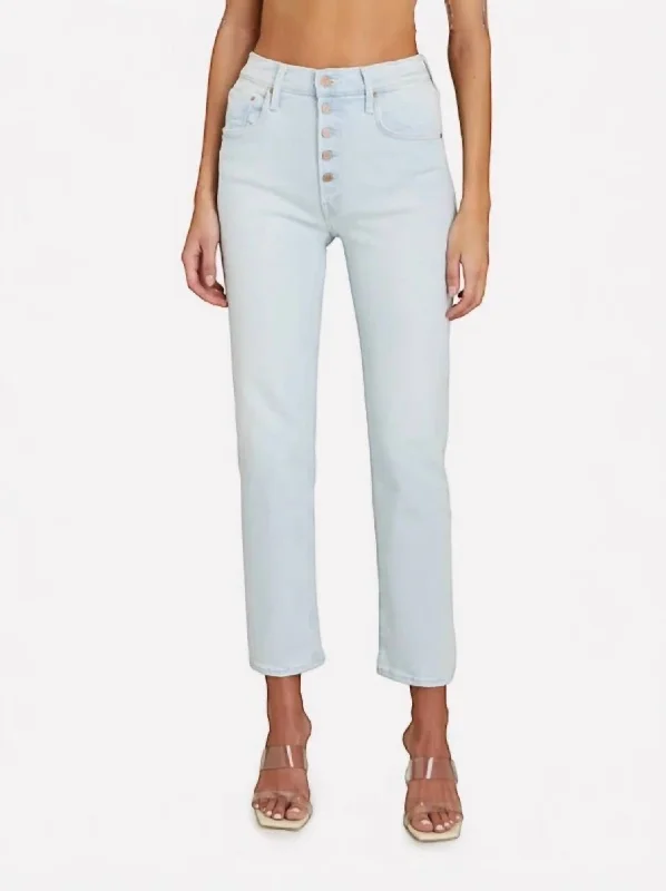 contrast yoke pants -Pixie Tomcat Ankle Jeans In Pina Coloda