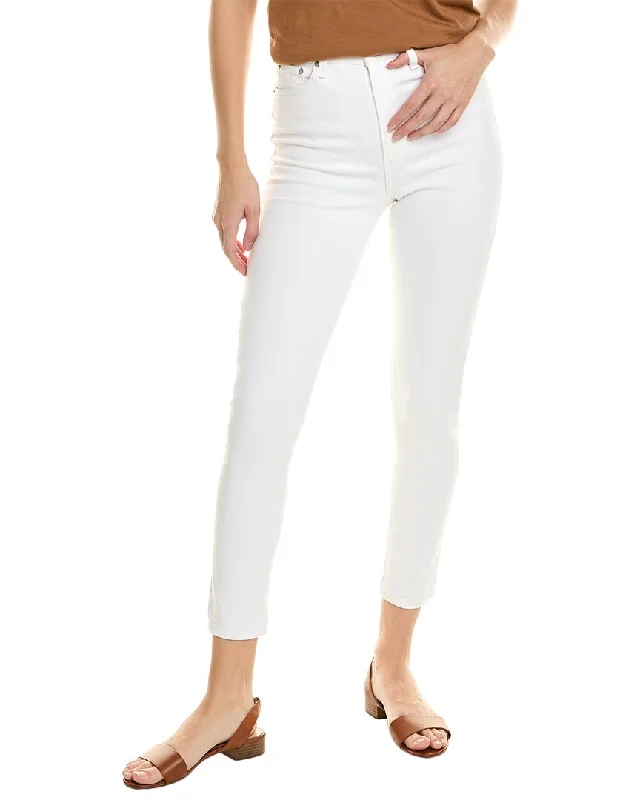 mom pants proud -rag & bone Nina High-Rise White Ankle Skinny Jean