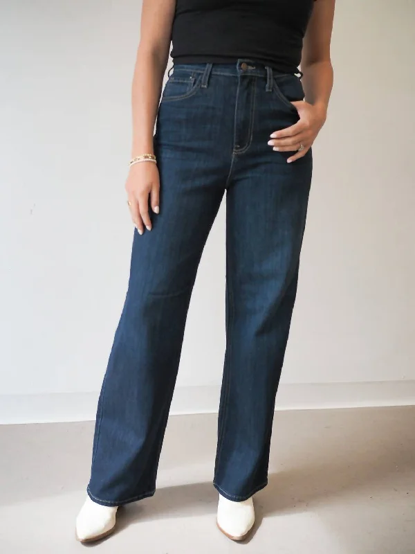 fundraiser jeans -Retro Wide Straight Jean In Dark Denim