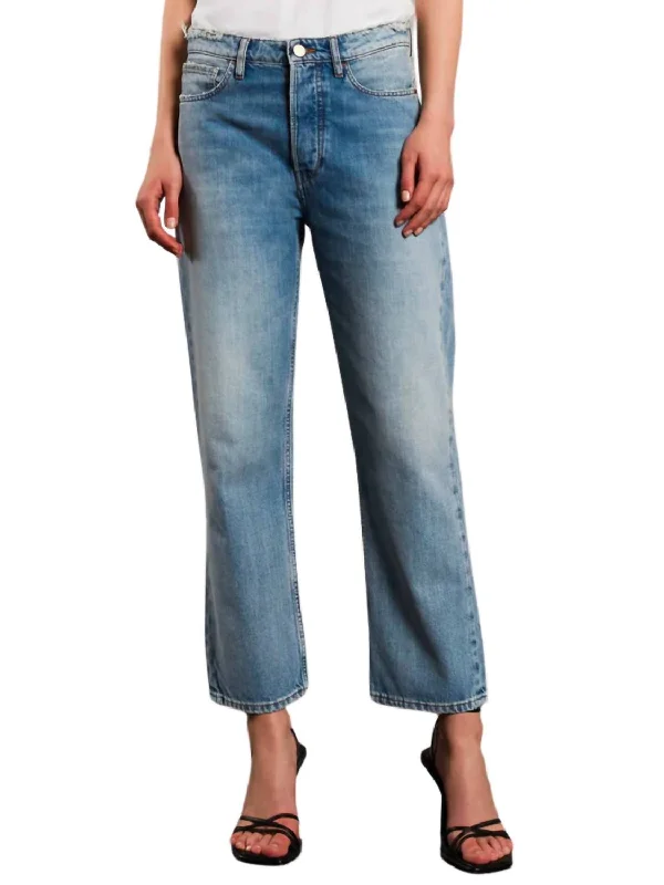 enzyme wash pants -Sabrina Girlfried Jean In Ciel Blue