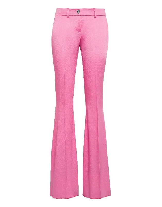 digital print jeans -Satin Trousers