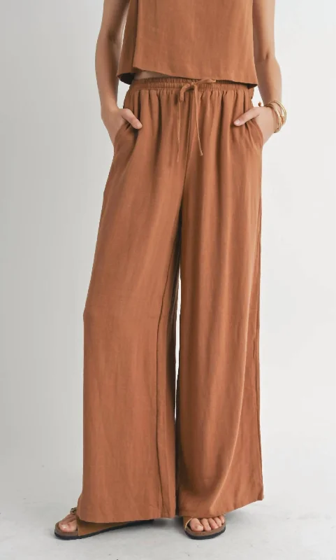 tribe pants unity -Sugarloaf Linen Pants In Brown