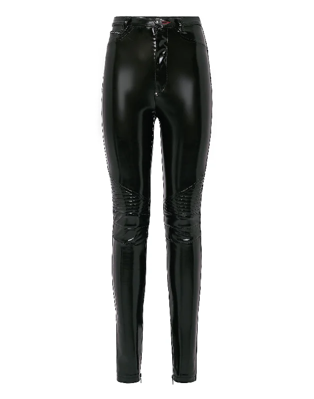 retro corduroy pants -Super High Waist Biker Statement