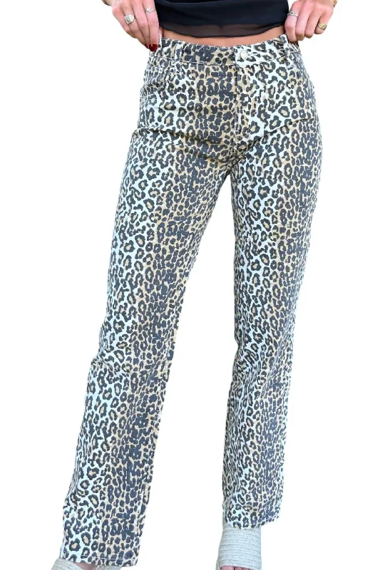 ombre pants gradient -The Sydney Jeans In Leopard Print