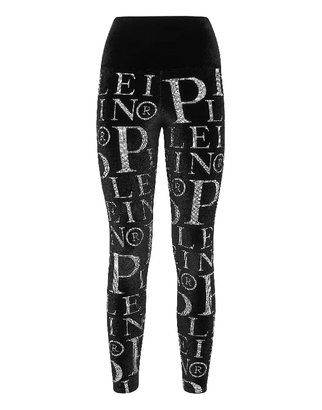 promotion pants -Velvet Leggings Stones All over PP