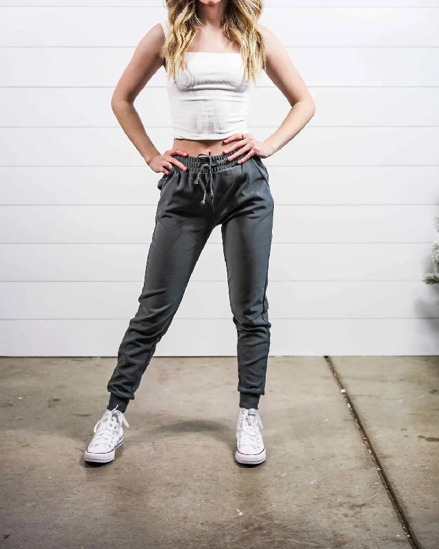 office stretch pants -Women's Joggers In Charcoal